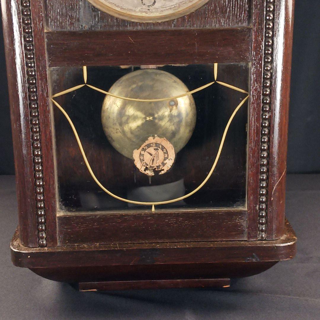 アンティーク 柱時計 壁掛け時計 振り子 ゼンマイ式