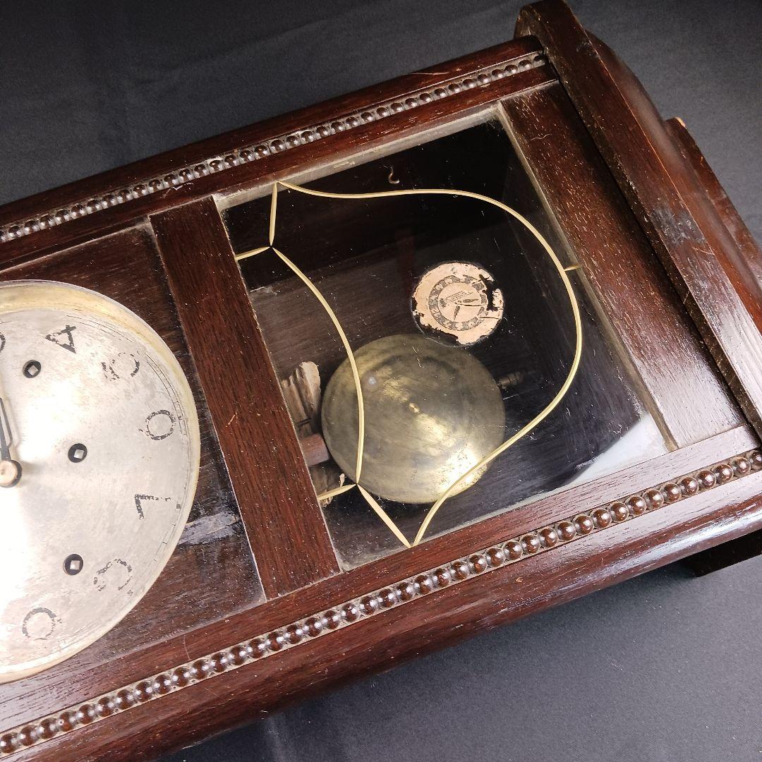 アンティーク 柱時計 壁掛け時計 振り子 ゼンマイ式