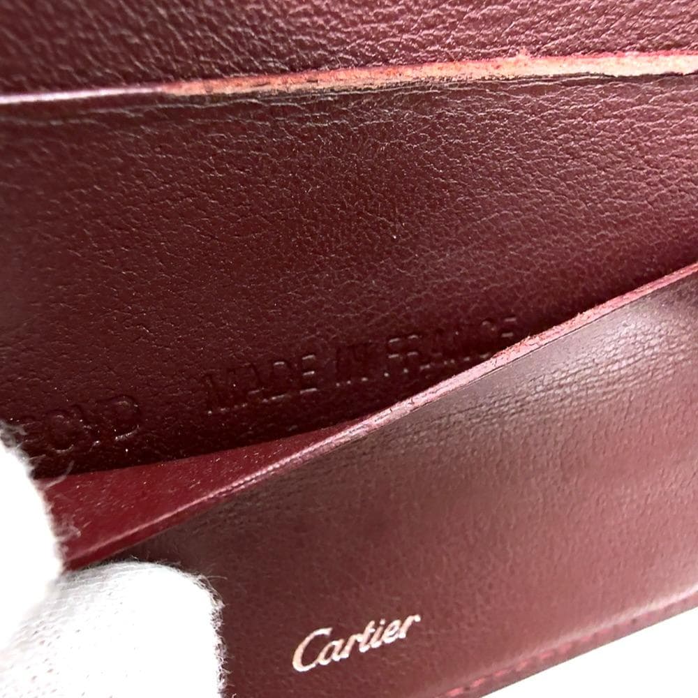 ◇カルティエ◇レザー/マストドゥカルティエ/マネークリップ/ブラック