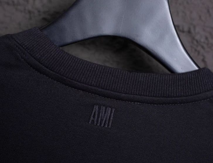 AMI PARIS ハート刺繍 ブラック トレーナー L