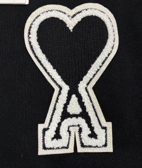 AMI PARIS ハート刺繍 ブラック トレーナー L