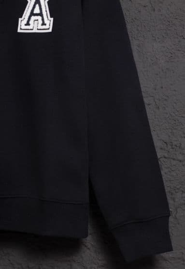 AMI PARIS ハート刺繍 ブラック トレーナー L