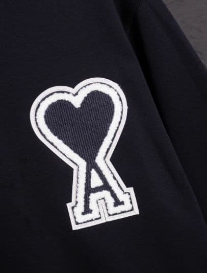 AMI PARIS ハート刺繍 ブラック トレーナー L