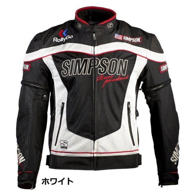 SIMSON バイクジャケット ホワイト/ブラック