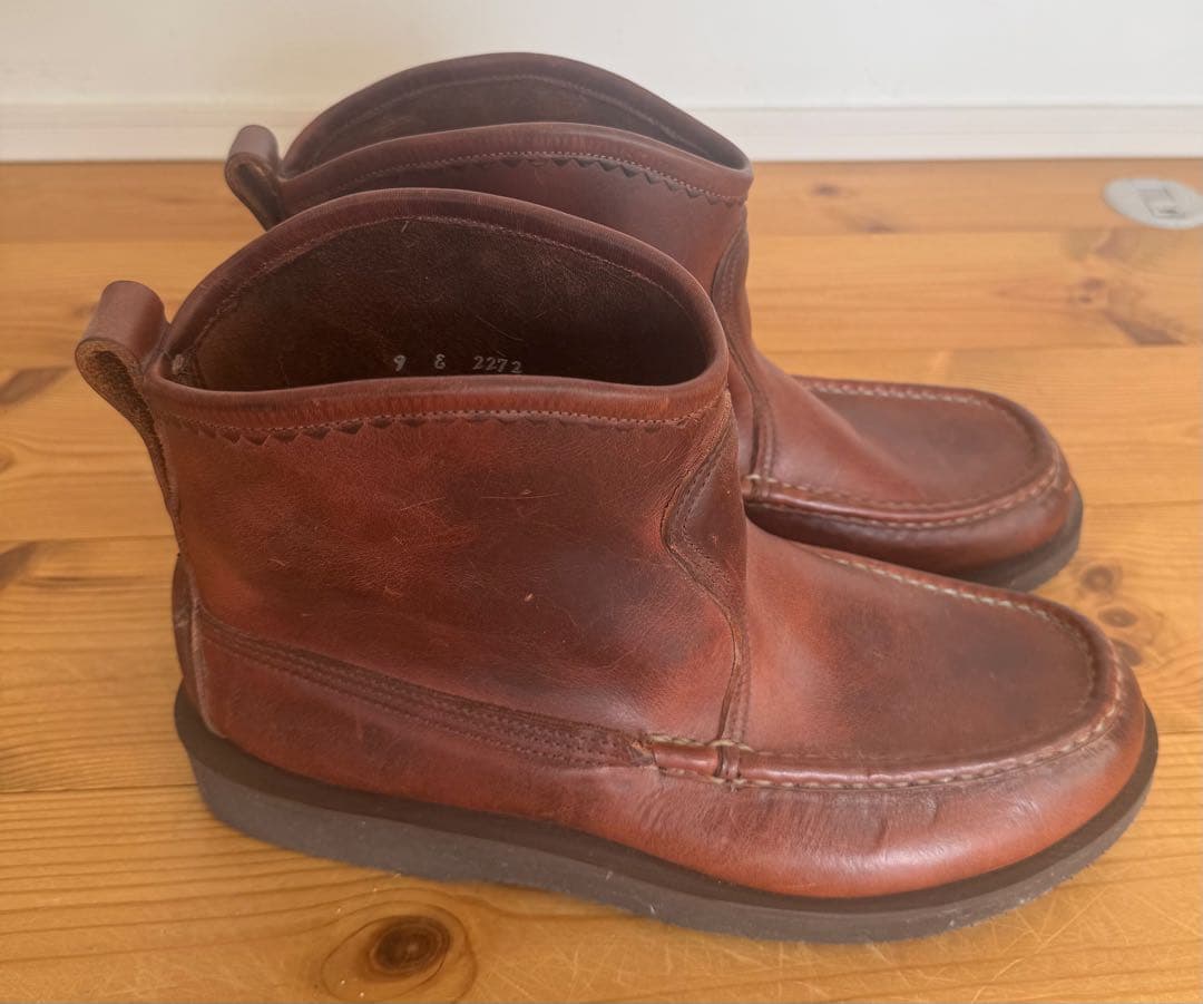 Russell Moccasin Co. ブラウン未使用　us9ラッセルモカシン