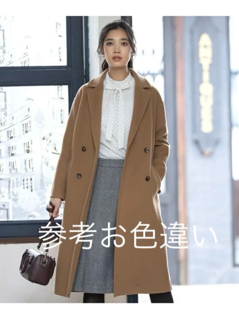 組曲 oggi掲載ＭＡＮＴＥＣＯオーバーチェスターコート 人気色ネイビー2美品