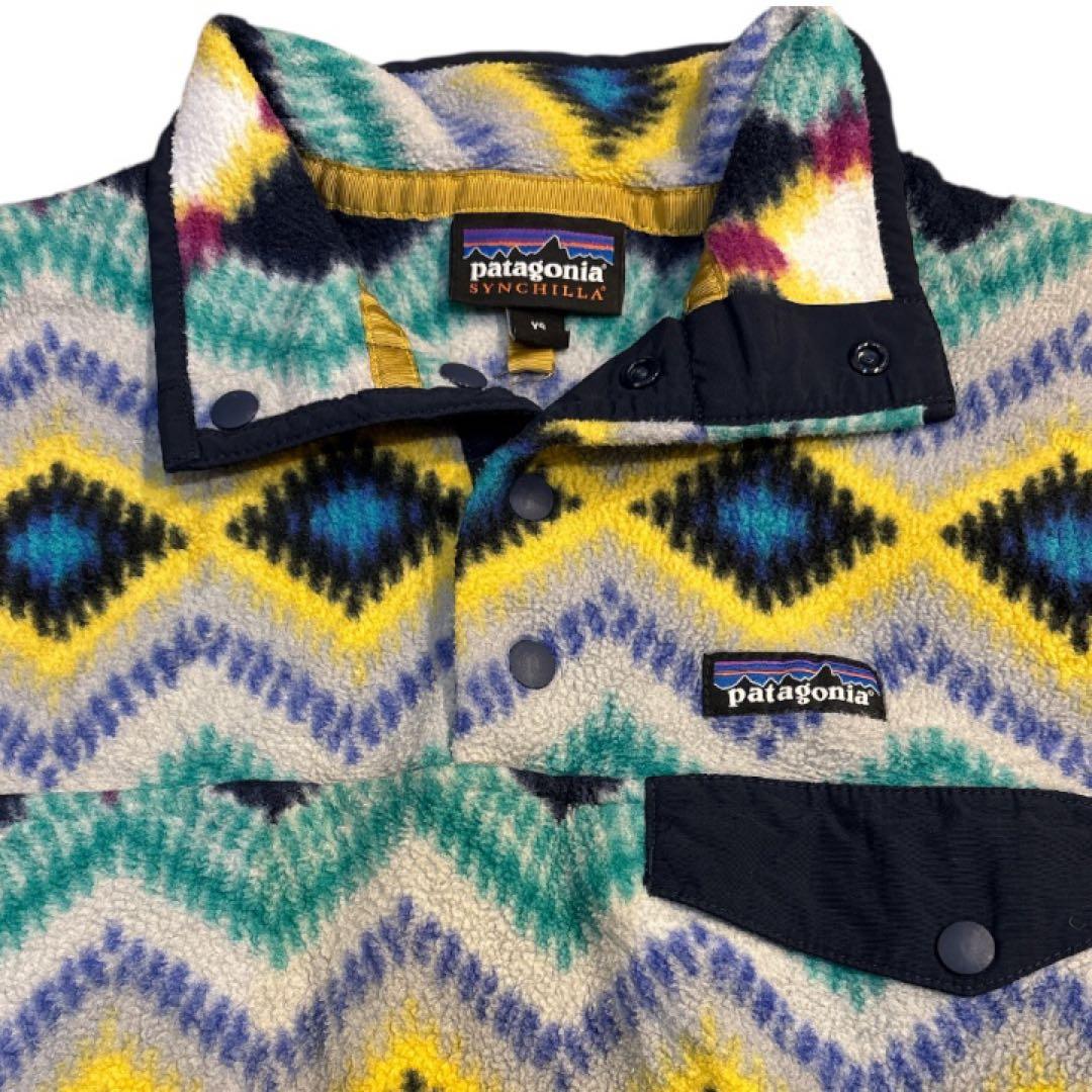 パタゴニア　patagonia シンチラ　スナップT 総柄　フリース　XS