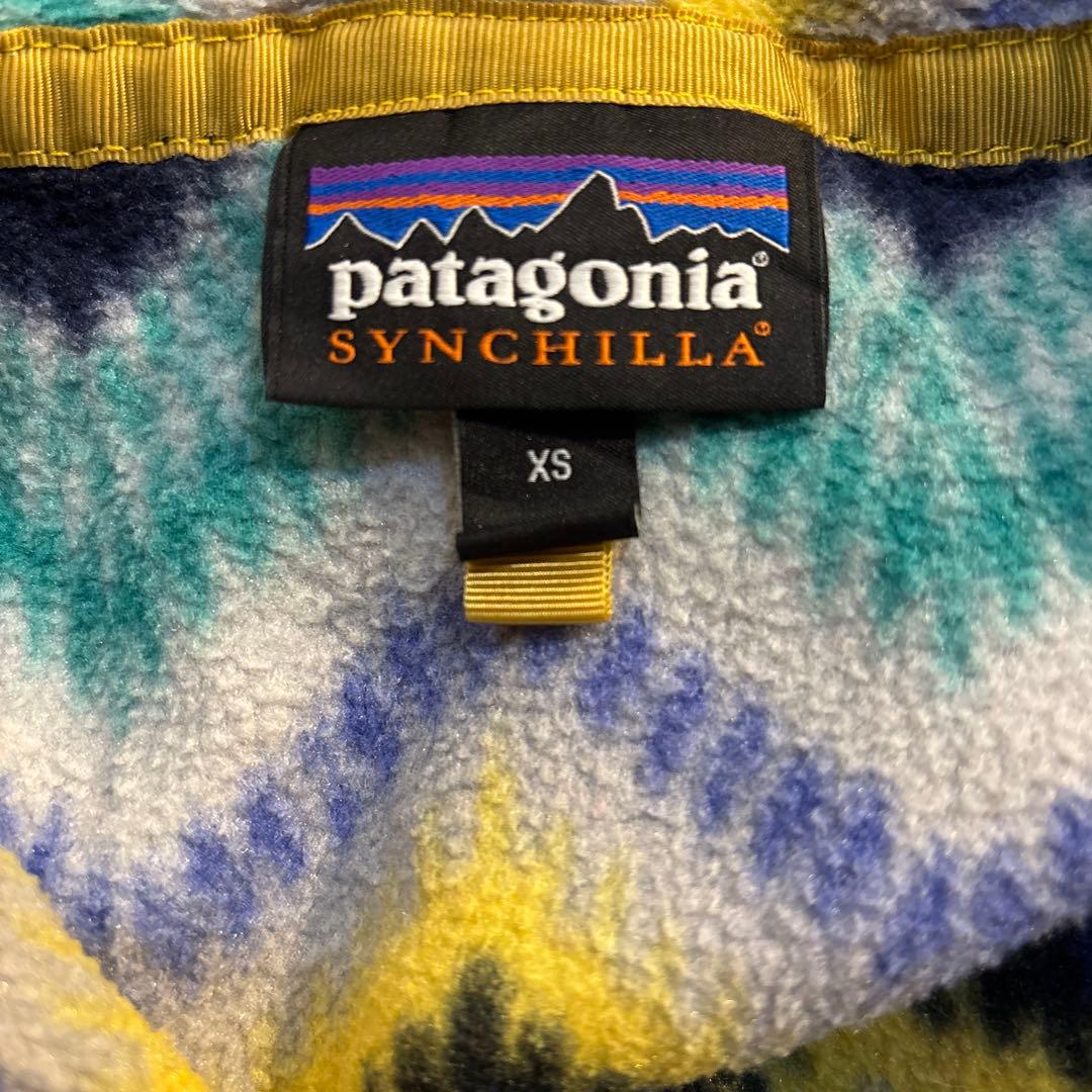 パタゴニア　patagonia シンチラ　スナップT 総柄　フリース　XS