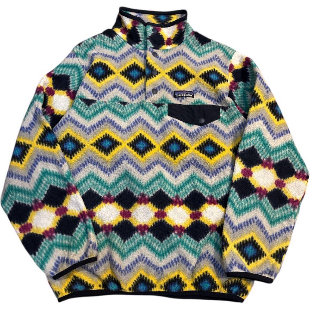 パタゴニア　patagonia シンチラ　スナップT 総柄　フリース　XS