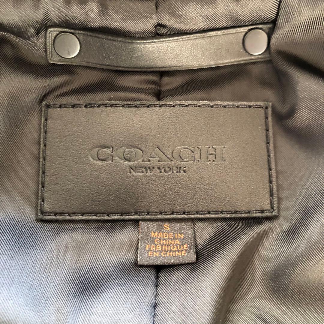 【良品】COACH コーチ ピーコート 黒 ダブル ウール サイズS