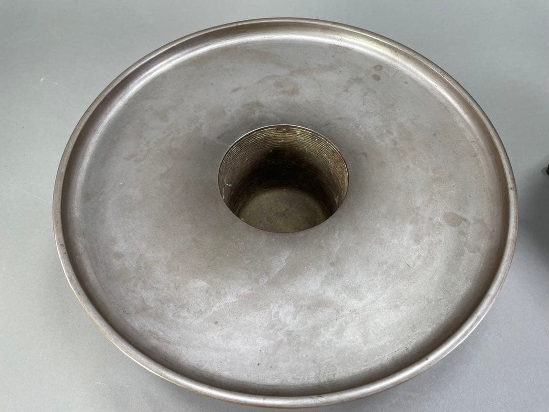 いけばな　池坊　古流　銅薄端　波鶴耳付　華道　銅器　花瓶