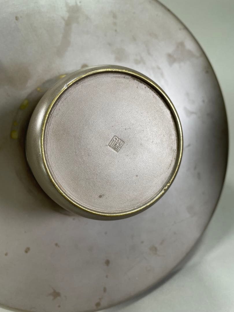 いけばな　池坊　古流　銅薄端　波鶴耳付　華道　銅器　花瓶