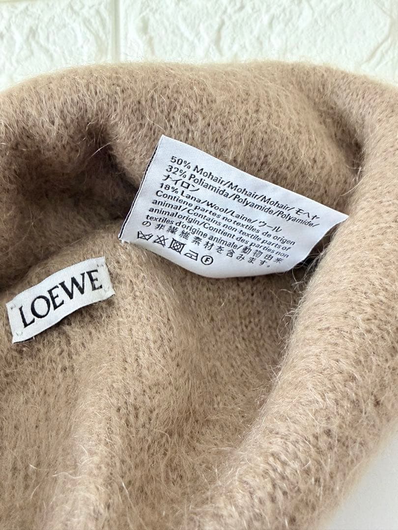 LOEWE ロエベ モヘヤ ニット帽 アナグラム
