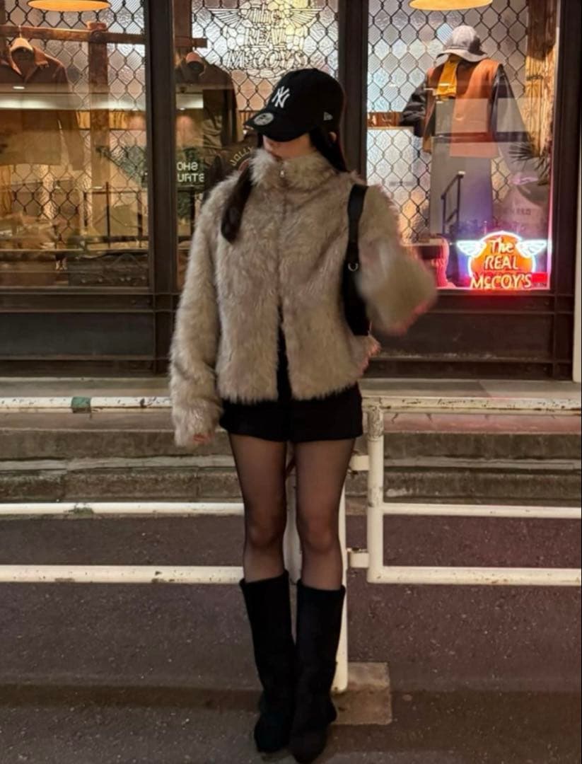 ci▽raycassinダブルジップファーブルゾン