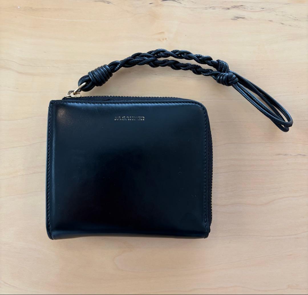 い*︎様 【早い者勝ち】JIL SANDER ブラックレザータングル財布