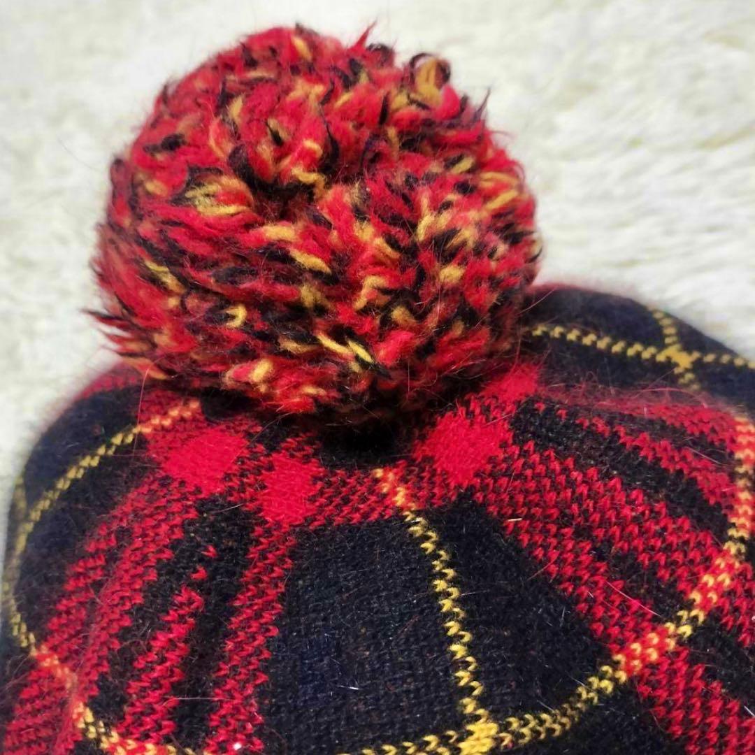 ヴィヴィアンウエストウッド⚫︎ベレー帽⚫︎ボンボン⚫︎オーブ⚫︎赤チェック