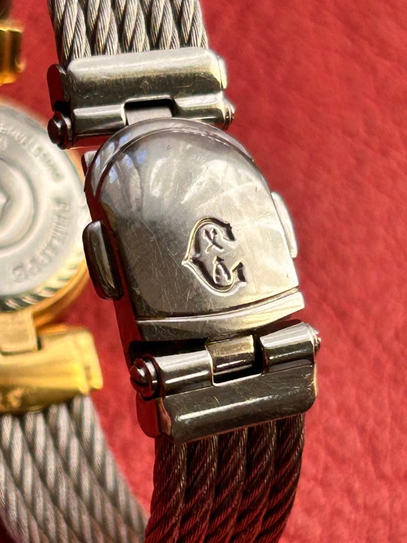 フィリップシャリオール ケルティック シェル12pダイヤ文字盤 電池交換済み