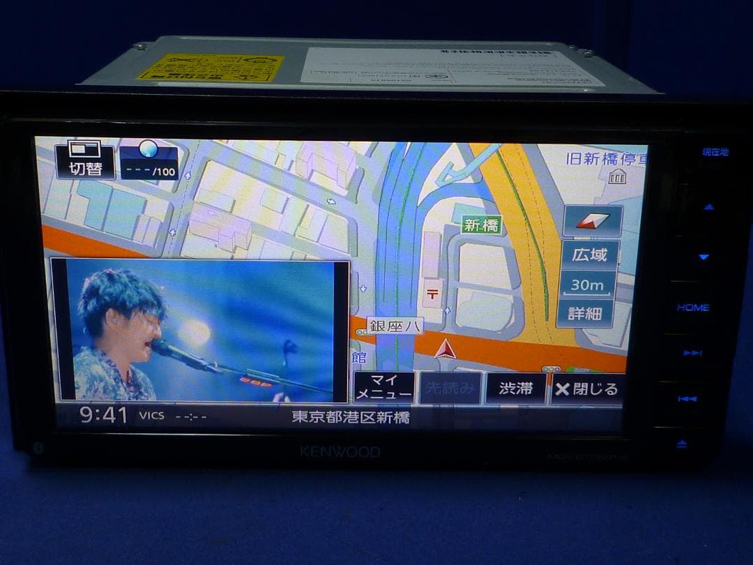 ハンズフリー通話★最新地図2025年秋MDV-D706BTW カーナビ本体セット
