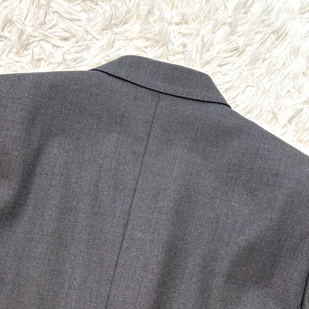 バーバリーズ　テーラードジャケット　40 グレー系　ダブル　金ボタン　カシミヤ混