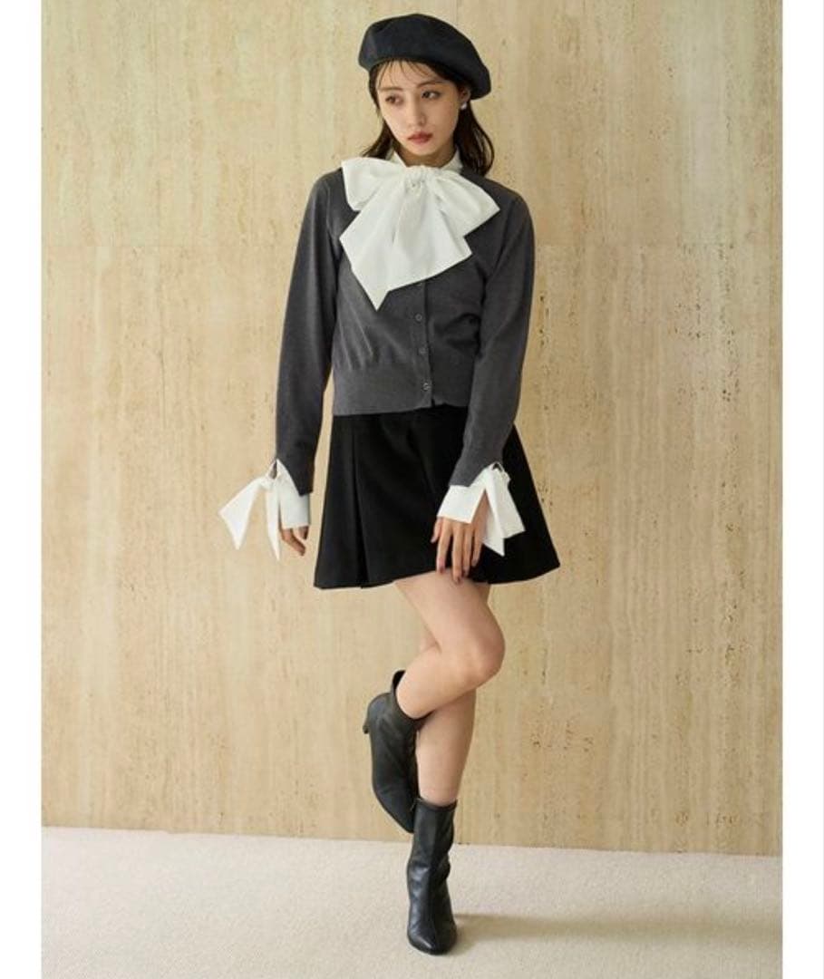 snidel ウエストリブプリーツミニスカートサイズ0（Sサイズ）