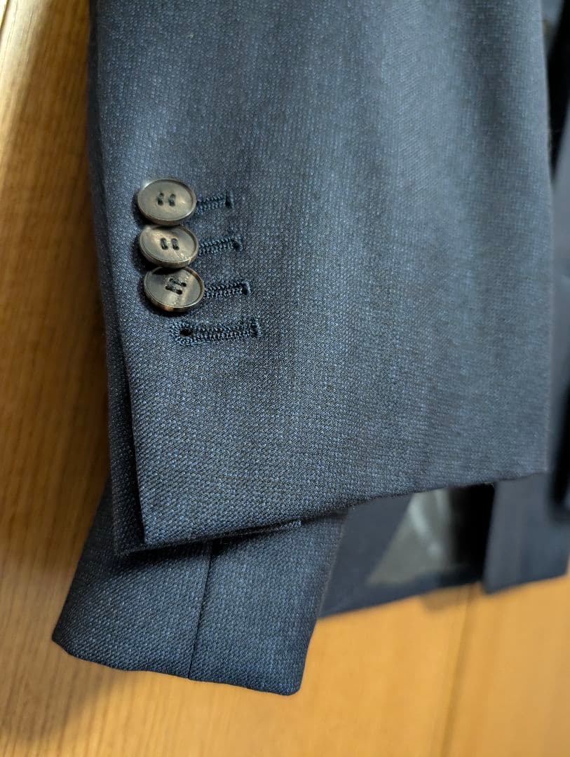 ロロピアーナ ネイビー　ウール　ビジネス スーツ
