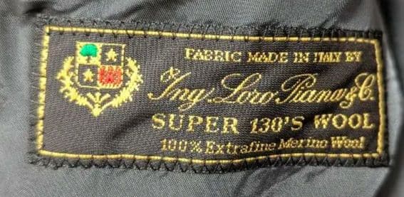 ロロピアーナ ネイビー　ウール　ビジネス スーツ