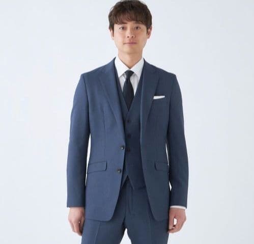 スーツセレクト　メンズスーツ　4Sスリーピースセットアップ　ネイビー