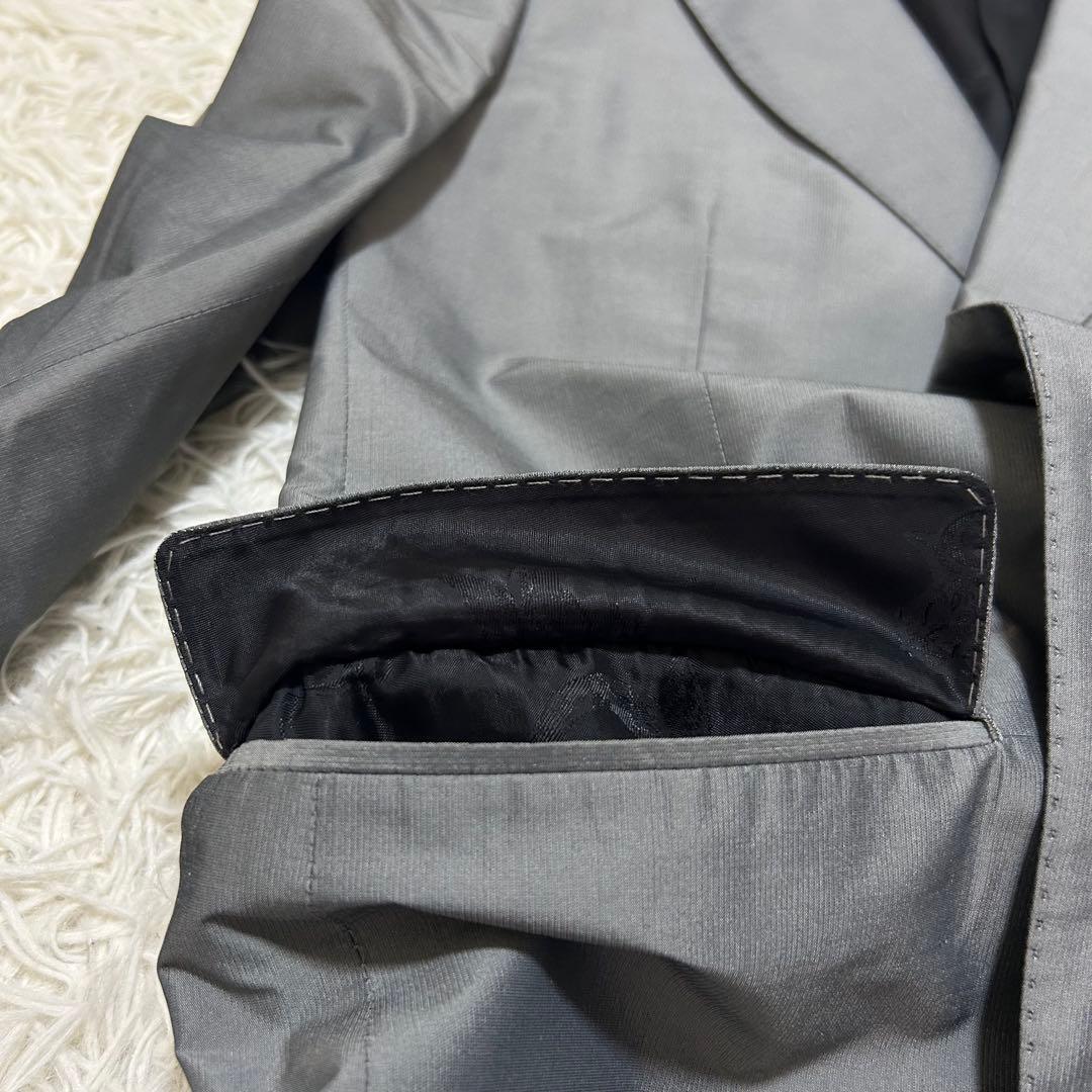 良品✨ジャンポールゴルチエ 光沢 シルバー メンズ上下スーツ セットアップ 46