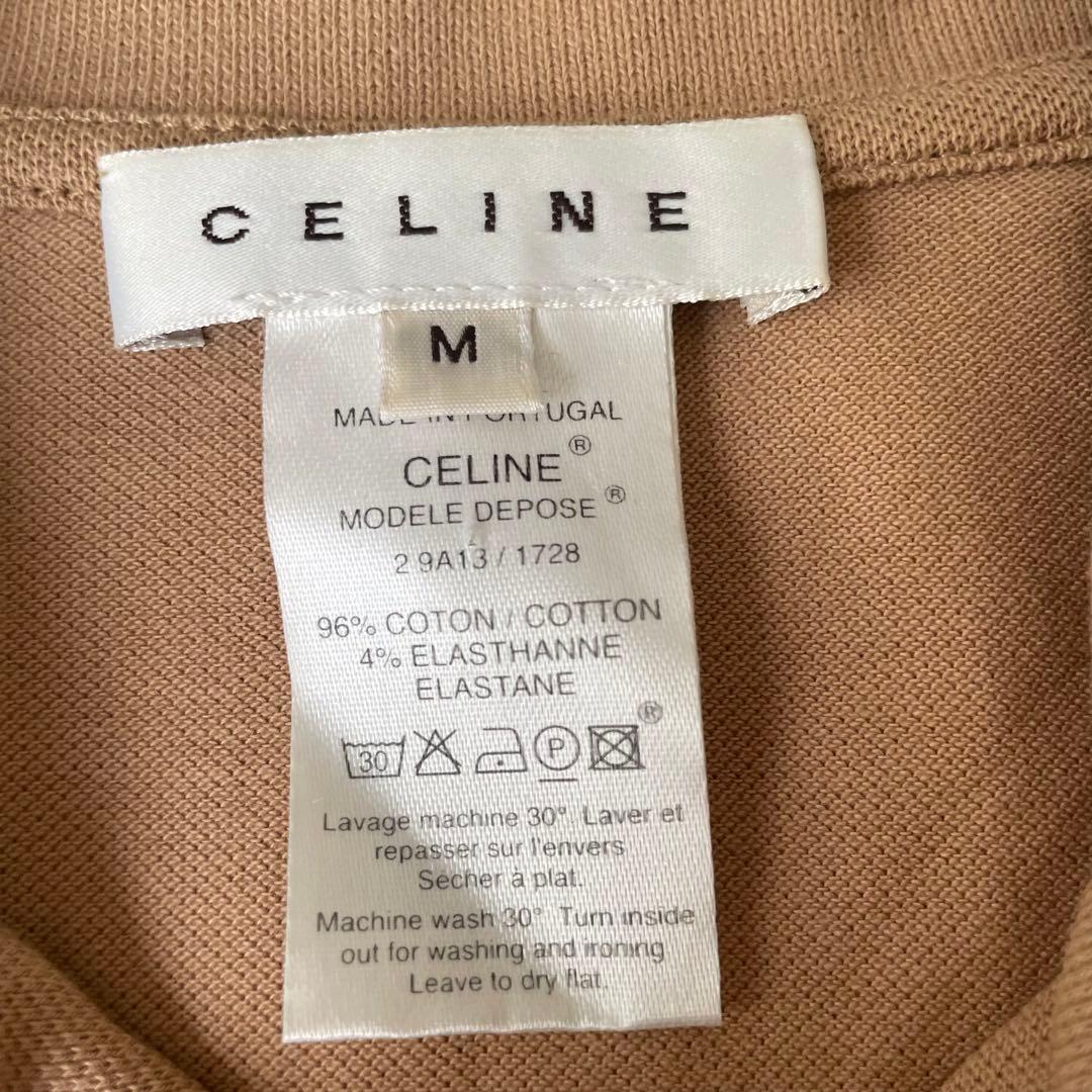 CELINE 希少　トリオンフ　ノースリーブ　ポロシャツ キャメル　M