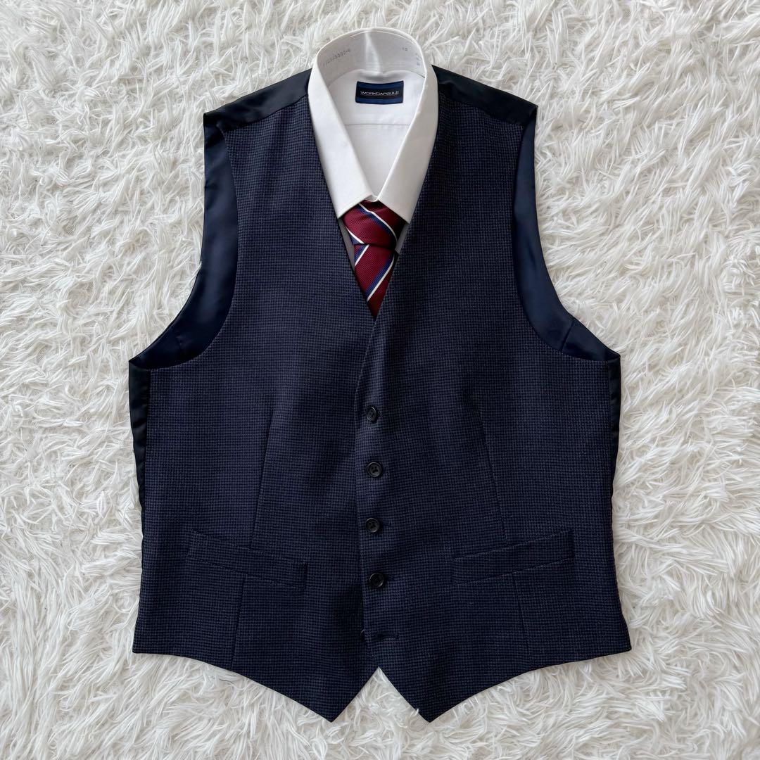 3ピース⭐︎TWENTY FOUR SEVENセットアップスーツ 千鳥格子 L相当