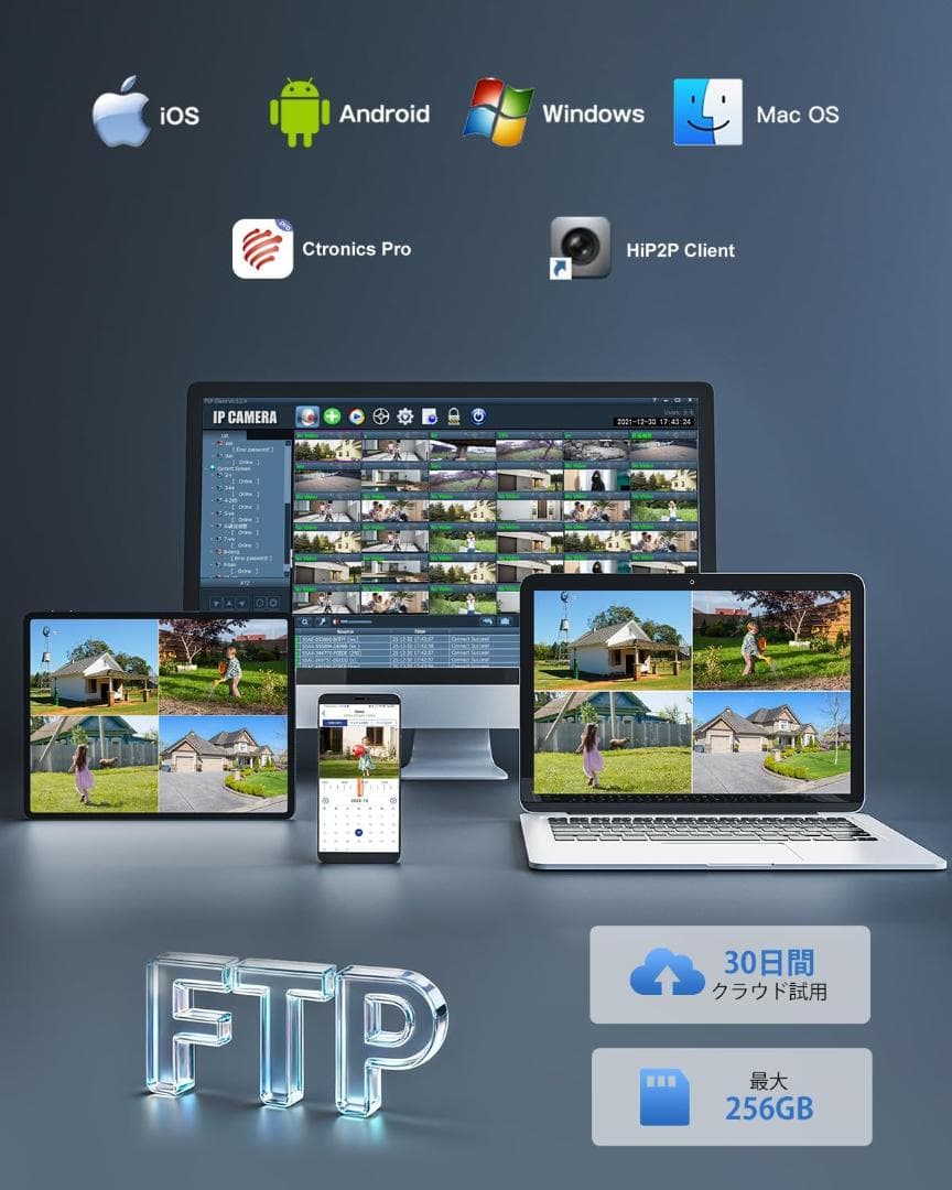 Ctronics 防犯カメラ 屋外 ワイヤレス5Gwifi 4K 10倍ズーム