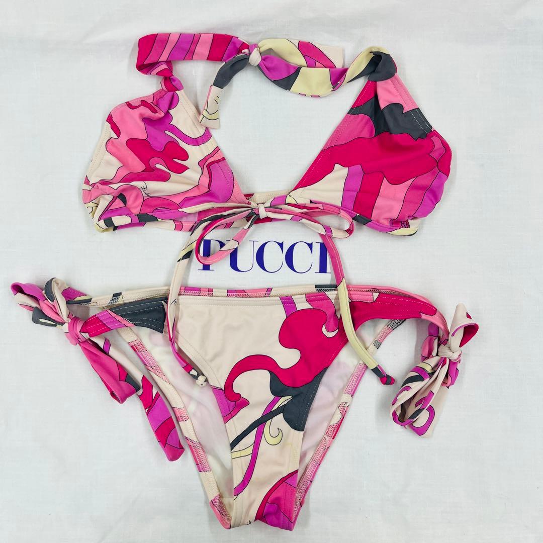 【EMILIO PUCCI 】エミリオプッチ 水着 ビキニ プッチ柄 サイズ38