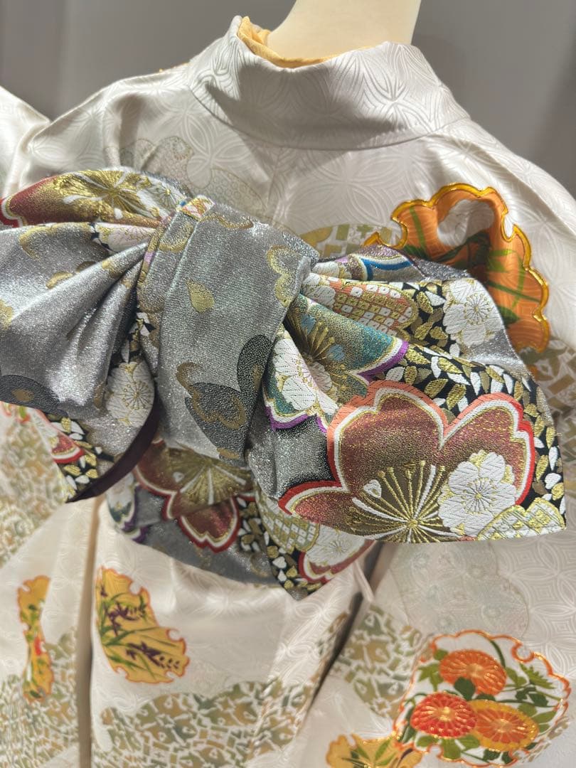 正絹　作り帯　二部式　振袖用