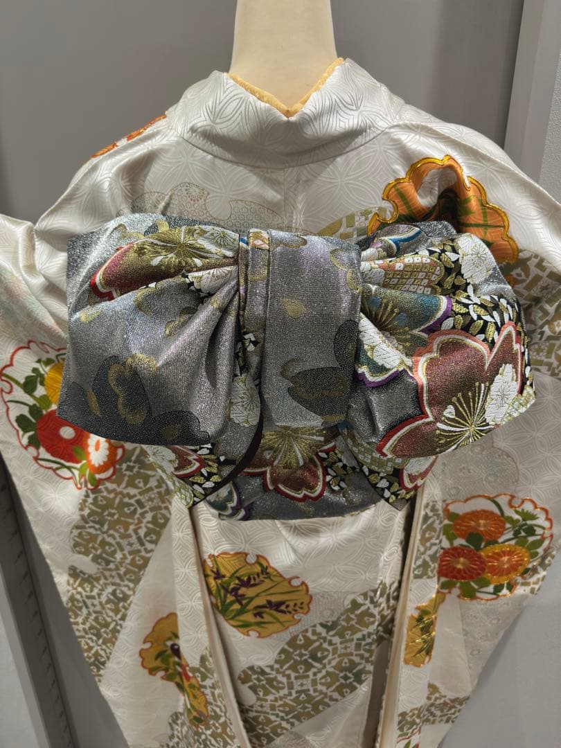 正絹　作り帯　二部式　振袖用