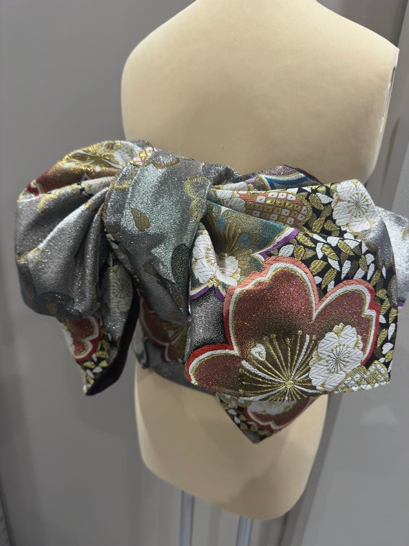 正絹　作り帯　二部式　振袖用