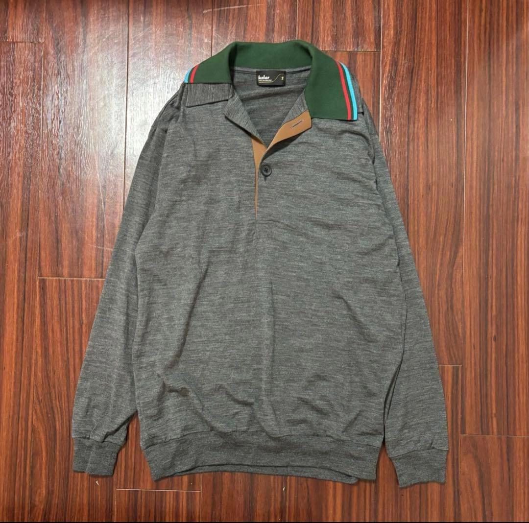 定価47300円 kolor ウール天竺ポロシャツ 2