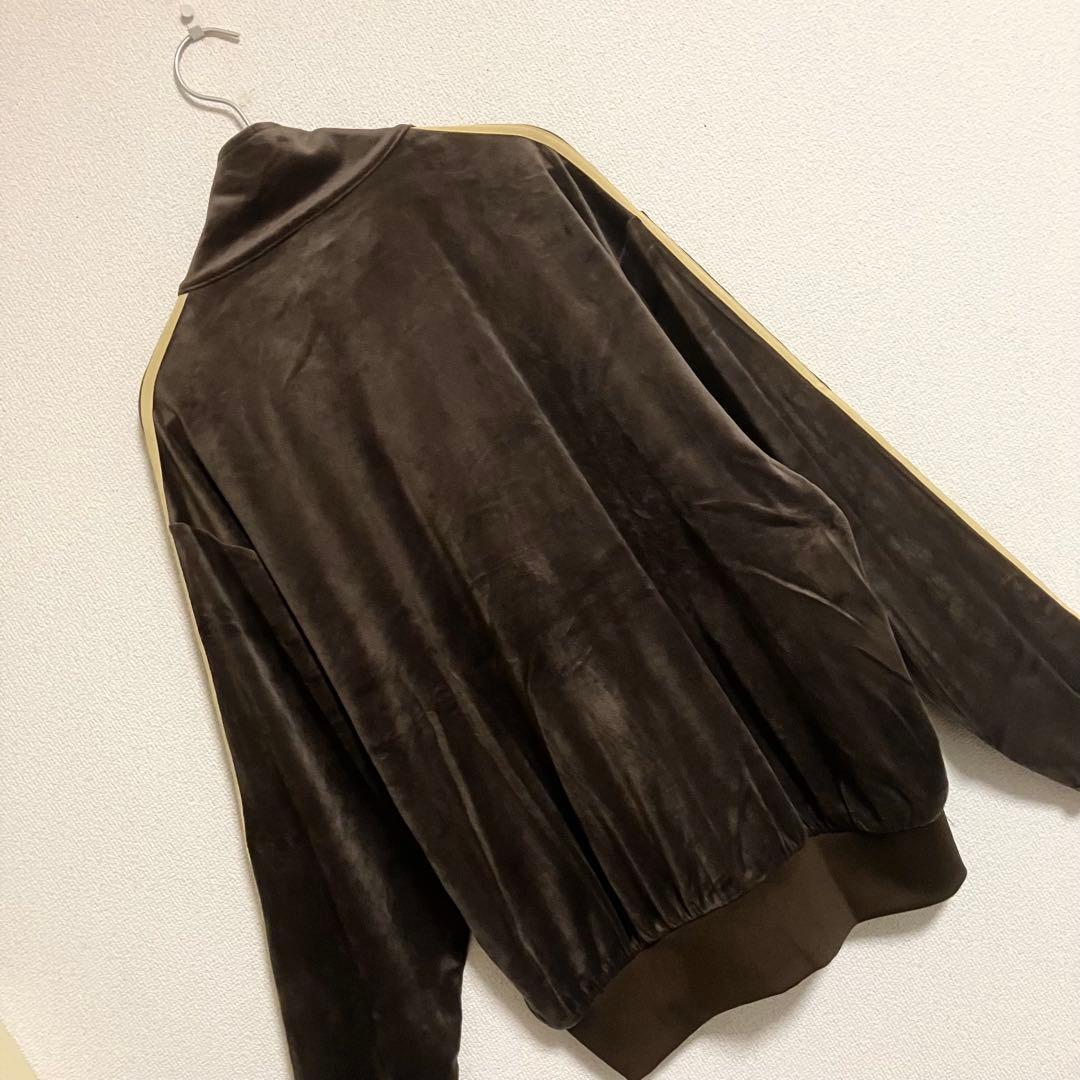 新品　adidas ファイヤーバード トラックトップ ベロア ダークブラウン L