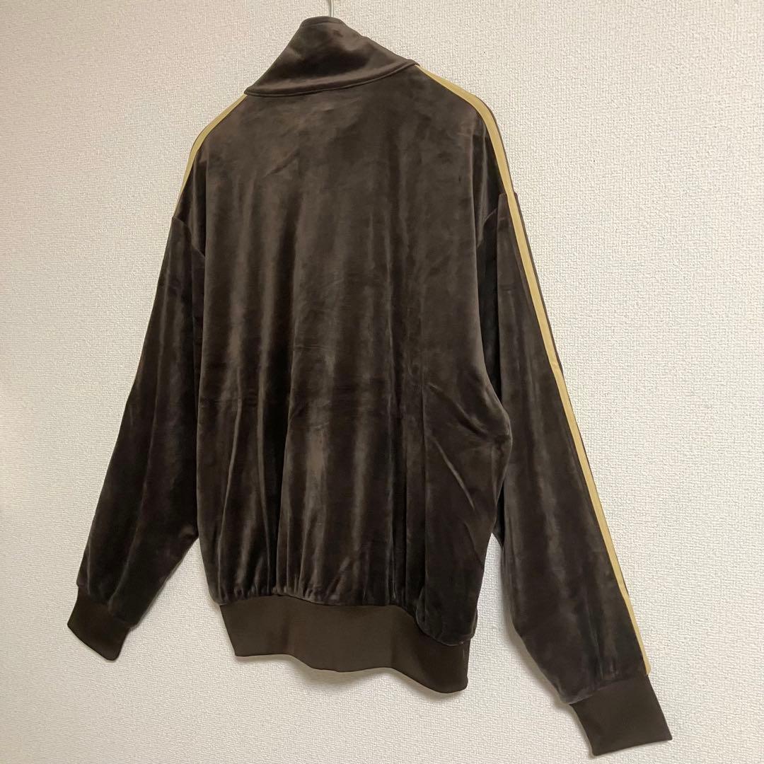 新品　adidas ファイヤーバード トラックトップ ベロア ダークブラウン L