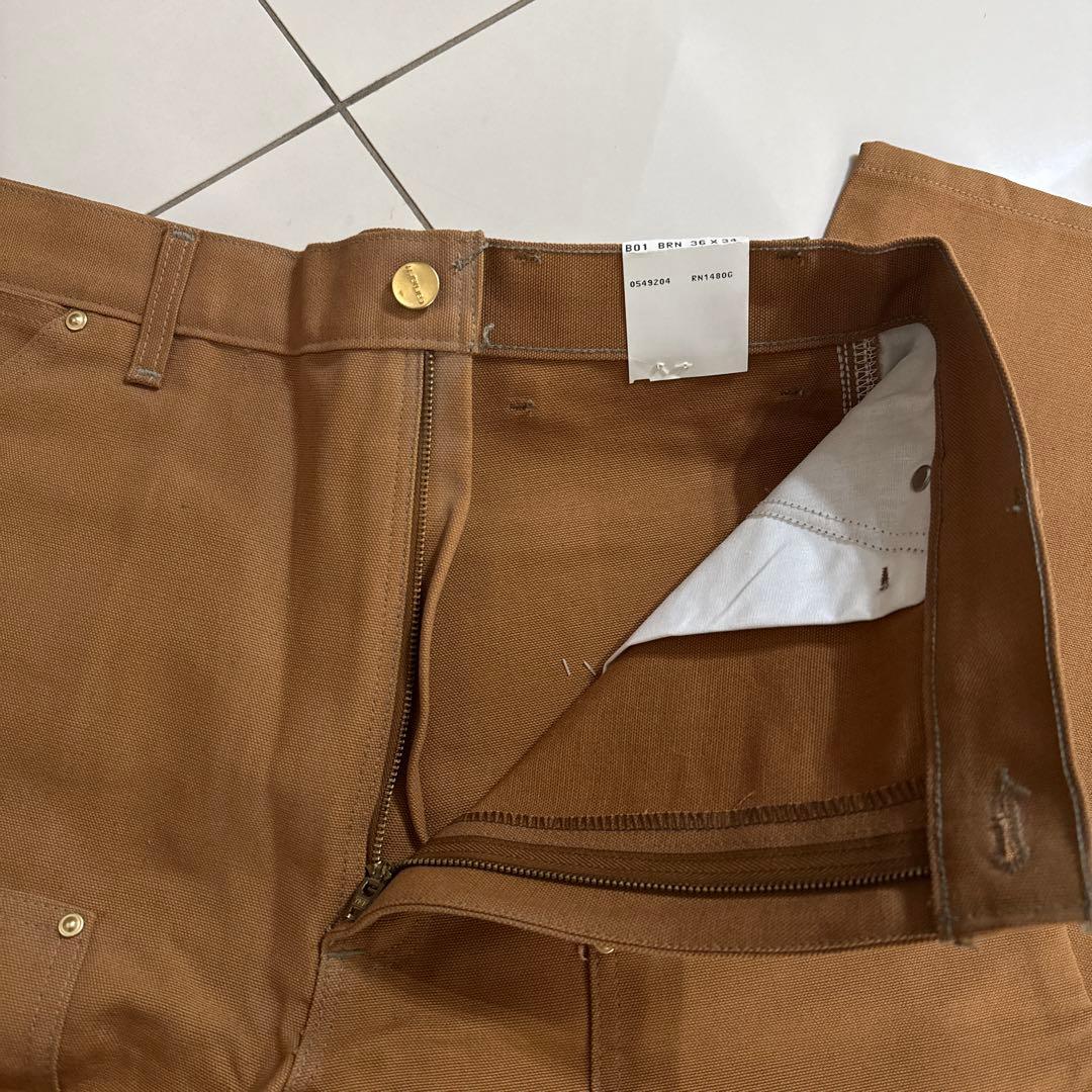 90's Carhartt ダブルニーペインターパンツ BRN W36 タグ付き