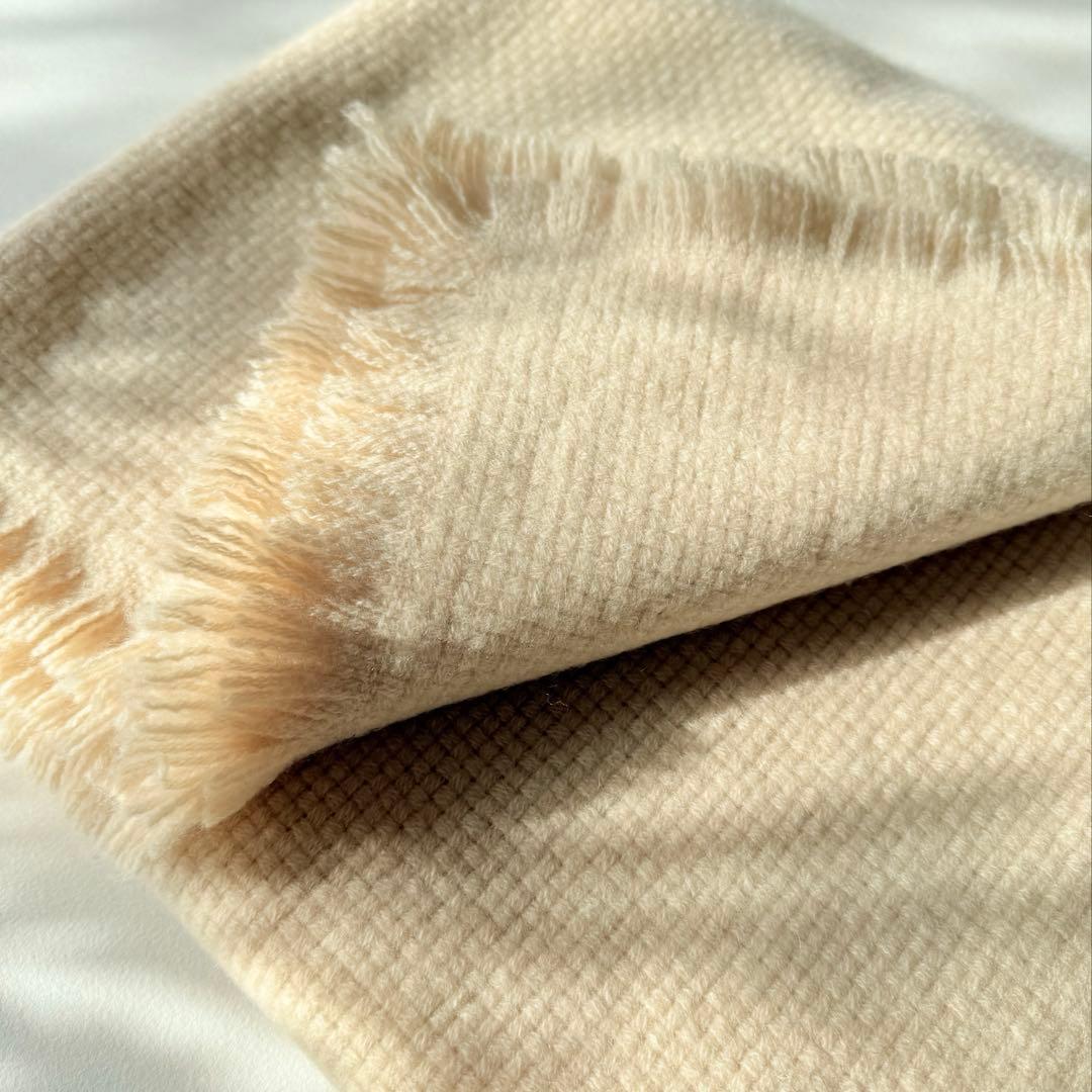 ASAUCE MELER アソースメレ　カシミヤバスケットフリンジストール