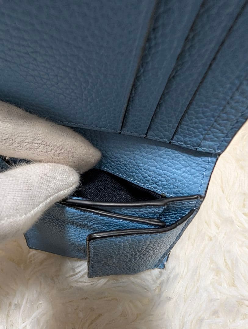 COACH♥️完売 ウォレット 二つ折り財布 折りたたみ財布 ブルー水色