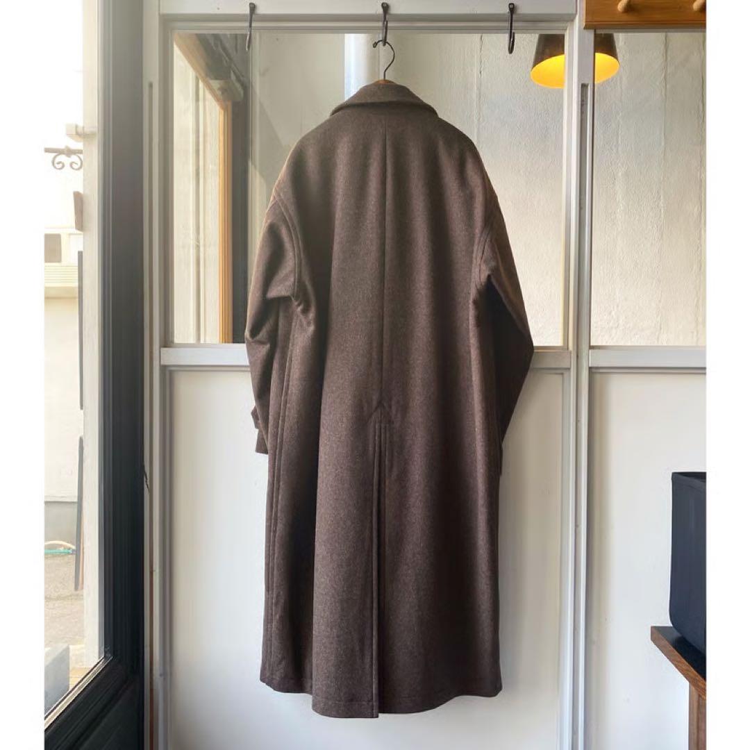 ジャケット・アウター AURALEE SUPER MILLED SHETLAND WOOL COAT