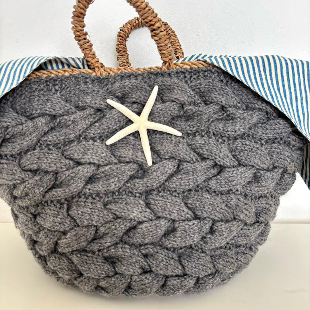 ビヨンドザリーフ かごバッグ 大きいサイズ インナー付きインテリア 西海岸