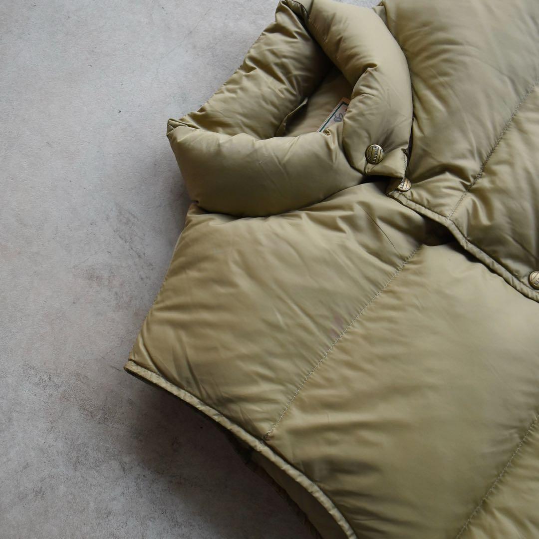 80s90s L.L.Beanエルエルビーン ダウンベスト USA ベージュ L