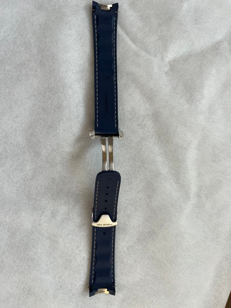 【美品】オメガ純正品　シーマスターアクアテラ　ラバーストラップ　20mm幅