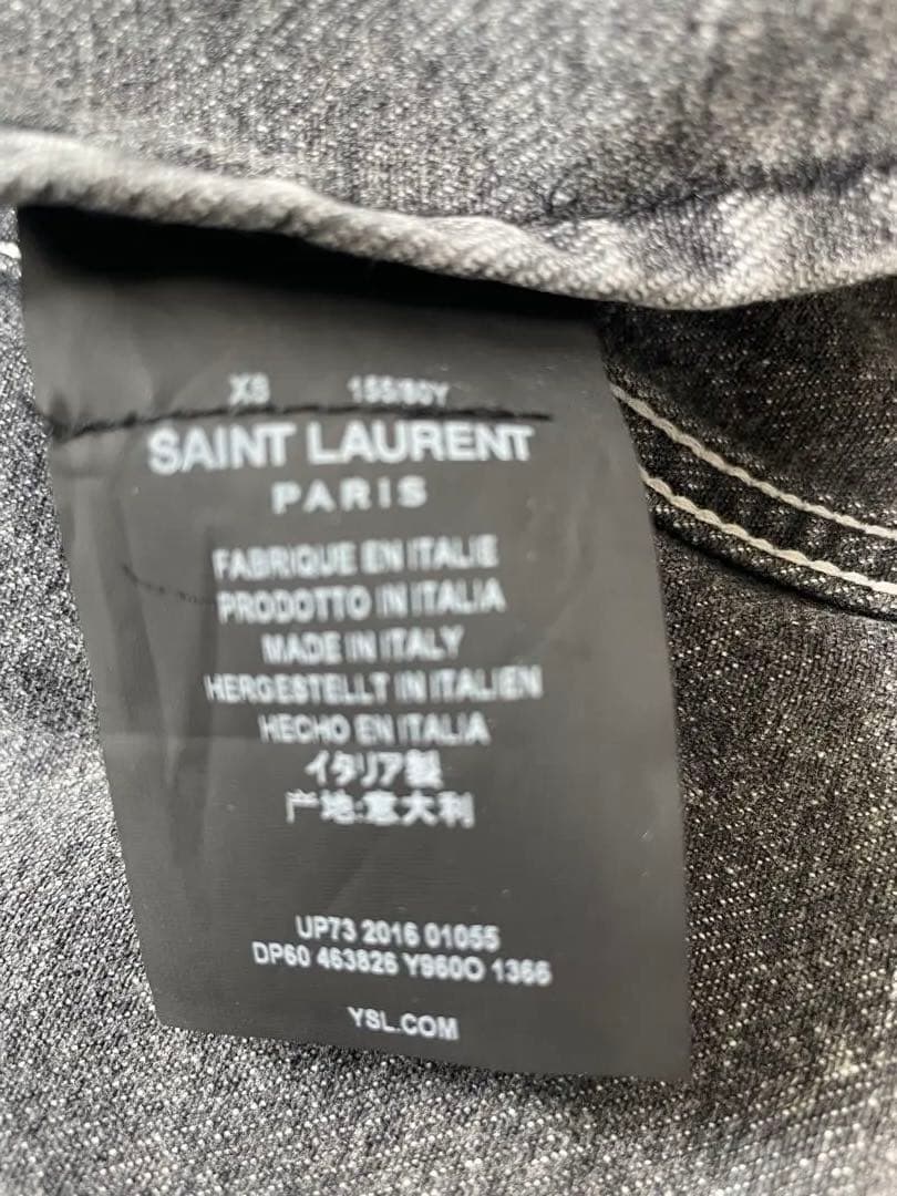 saint laurentサンローラングレー デニムジャケットGジャン