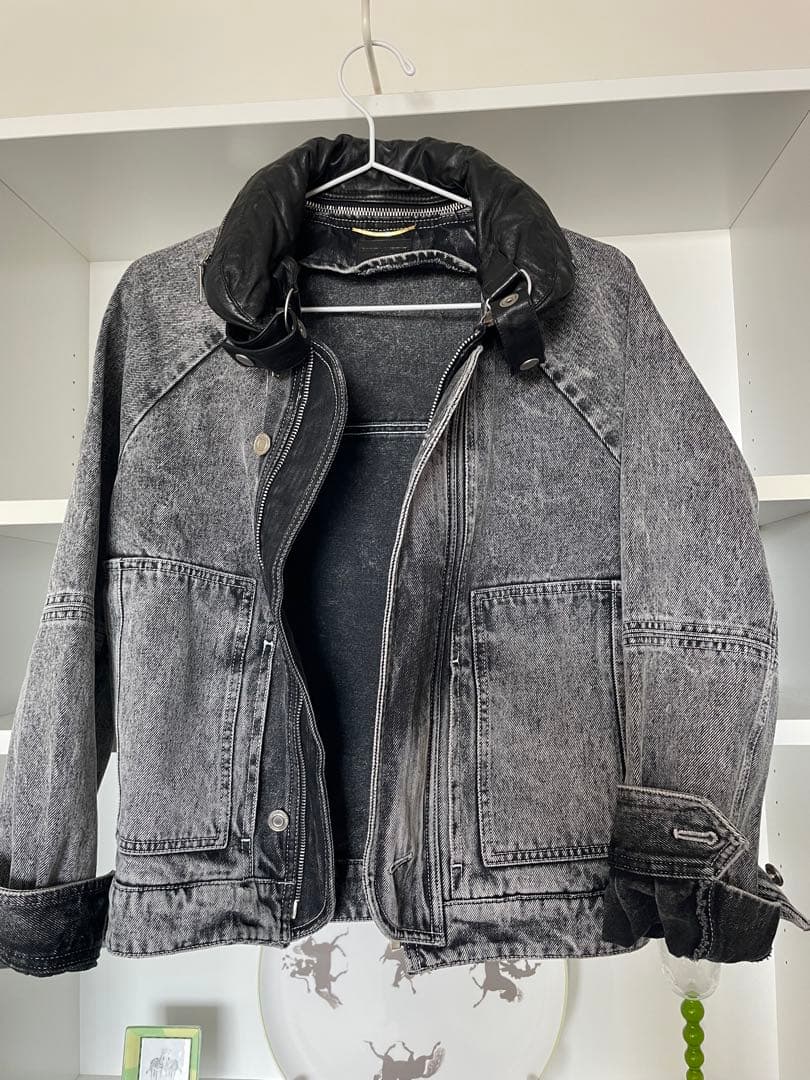 saint laurentサンローラングレー デニムジャケットGジャン