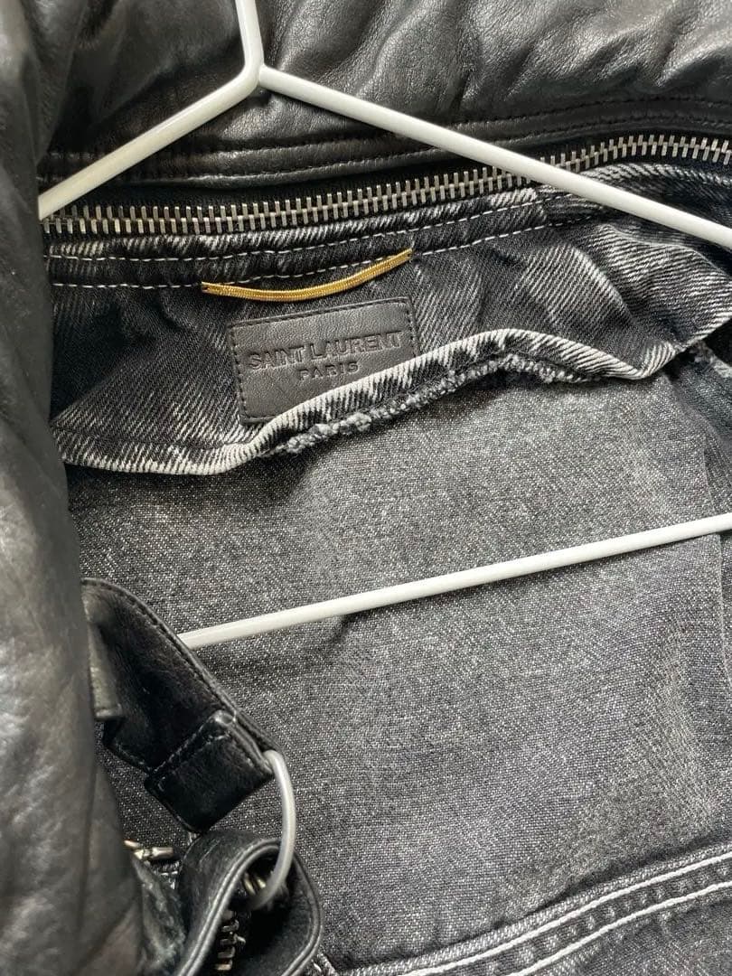 saint laurentサンローラングレー デニムジャケットGジャン