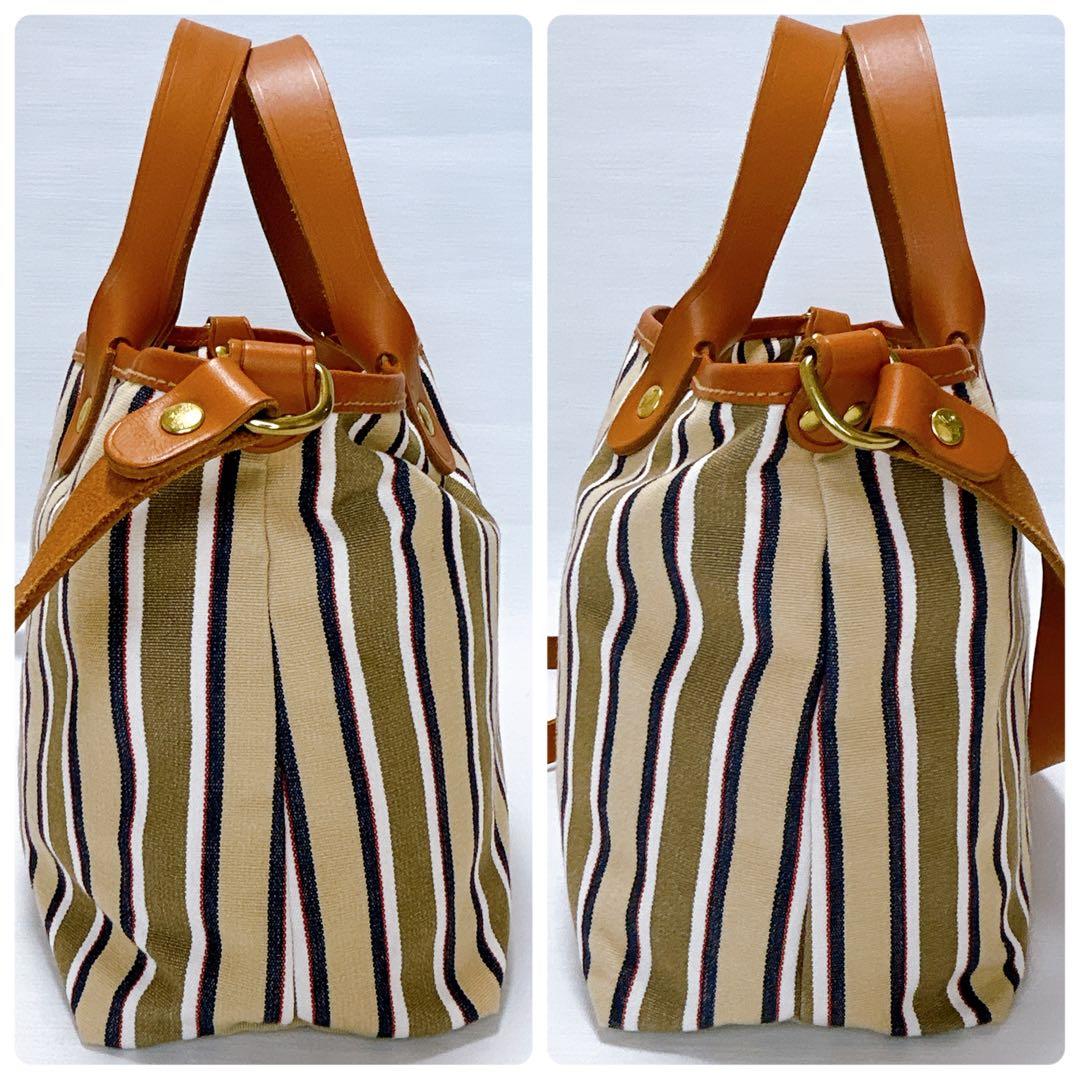 未使用級✨イルビゾンテ✨トートバッグ ショルダー 2way マルチストライプ
