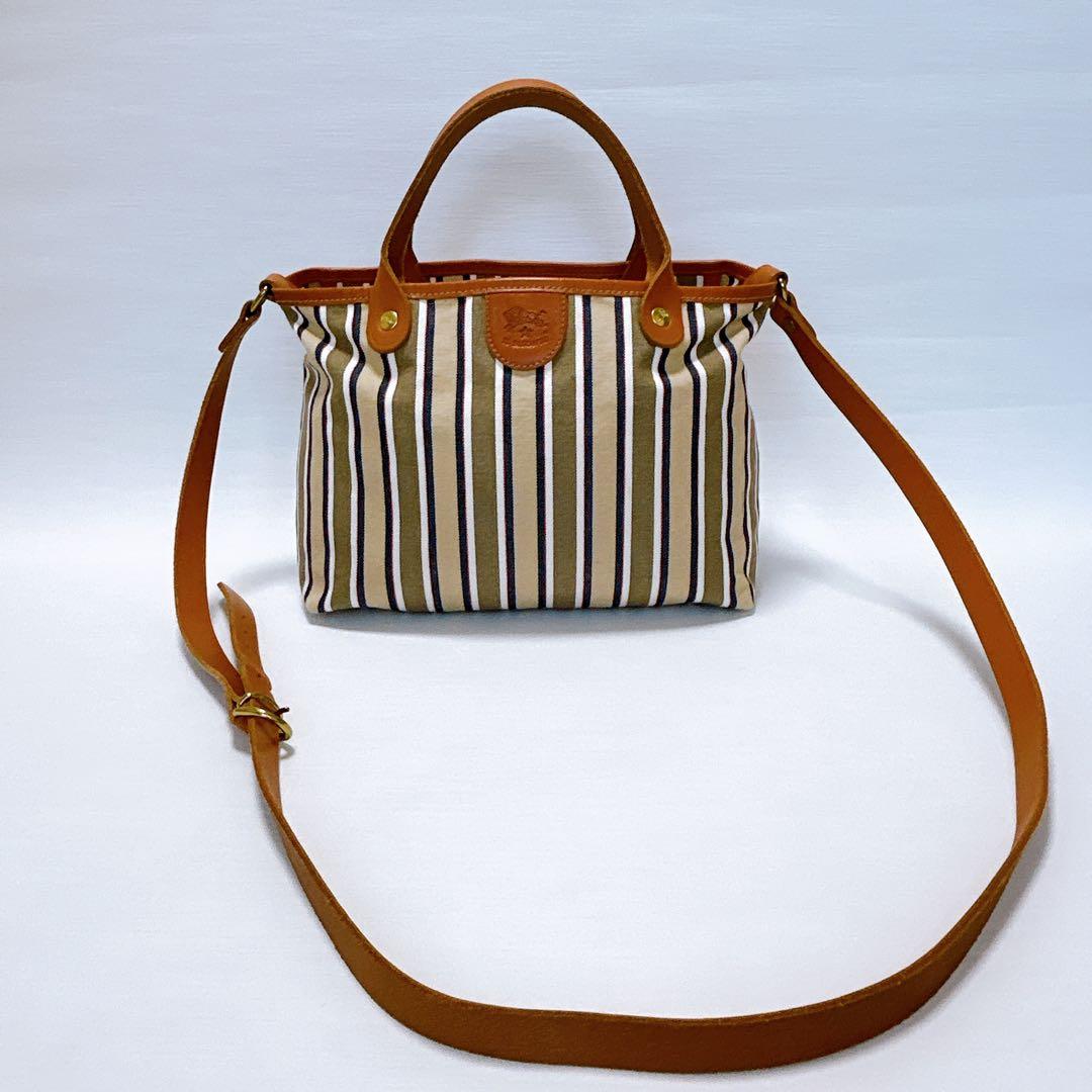 未使用級✨イルビゾンテ✨トートバッグ ショルダー 2way マルチストライプ